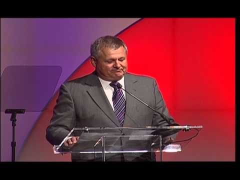 Rear Admiral Charles Kubic, Lehigh '72, receives the Citation Award at SigEp Conclave 2013