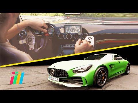 Nurburgring Nordschleife first realistic driving test / Project Cars 2 / MB AMG GT / Logitech G25