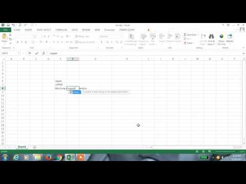 Excel 2013 Tutorial# 24 Upper Function in Excel