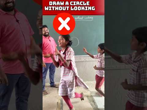 Draw a circle without looking / innovative ideas #education #maths #school #youtubeshorts