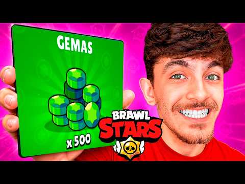 DEI GEMAS PARA OS INSCRITOS TODA VEZ QUE PERDI NO BRAWL STARS... QUANTO GASTEI?! 💎😭