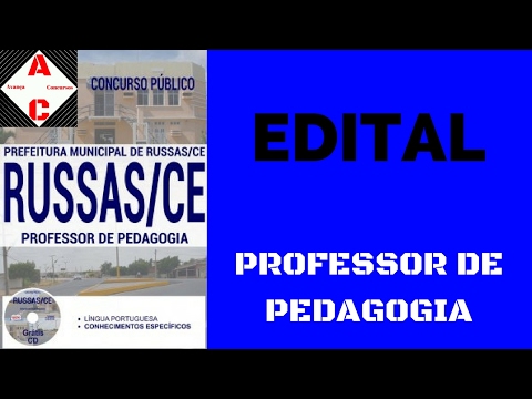 Edital Concurso Russas-CE 2017 - Professor de Pedagogia