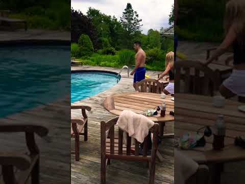 Melvin Does an Insane Flip Into The Swimming Pool!