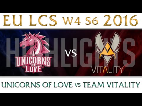 Unicorns of Love vs Vitality Highlights EU LCS W4D2 2016 Spring S6 UOL vs VIT Week 4