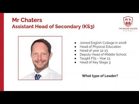 The English College Parent Induction Year 7