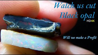 Cutting Black opal Rough Stone How to make a profit? How to Lapidary Cutting Opals for Business