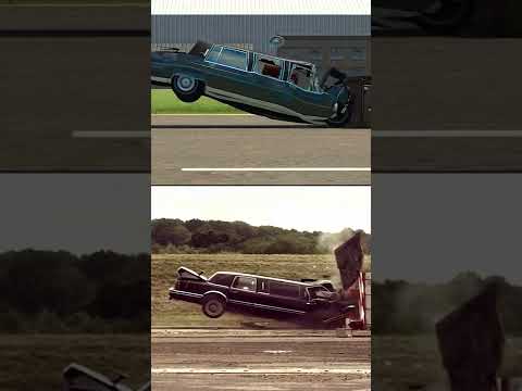 Real Life vs BeamNG - CRASHTEST DAMAGE COMPARISON Soft Body Physics 7