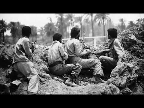 Baraye Vatan Be Pish - Fereydoun Farrokhzad with gunfire in the background | برای وطن به پیش