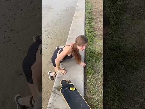This girl accidentally dropped her skateboard into quicksand