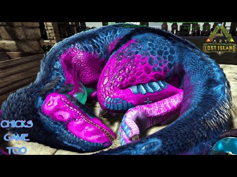 LOST ISLAND E25 Taming a high level Megalosaurus in a cave!