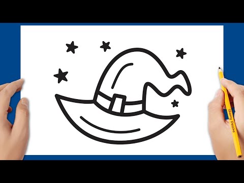 Halloween Dessins: Comment dessiner un chapeau de sorcière