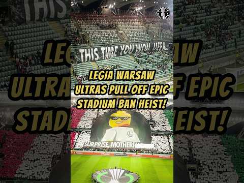 UEFA GETS TROLLED! Legia Warsaw Ultras Sneak In, Fireworks & Shocking Banner! 😂😂 #football #shorts