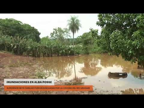 Inundaciones en Alba Posse: alrededor de 15 familias fueron evacuadas
