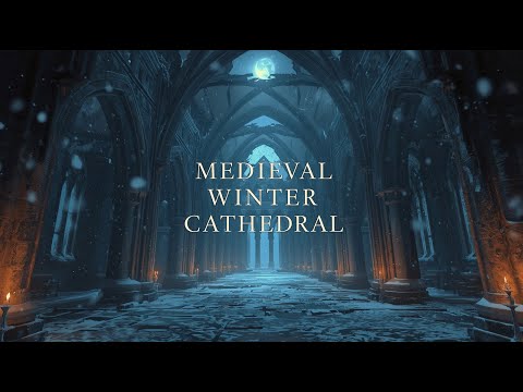 Medieval Winter Cathedral Ruins ❄️🕯 | Calm Snow Ambience Music for Deep Focus, Relaxation & Sleep