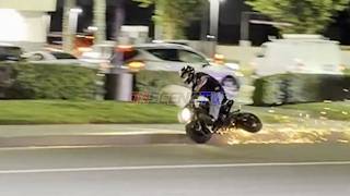 Motorcycle Pursuit Crash on Camera, San Bernardino, CA