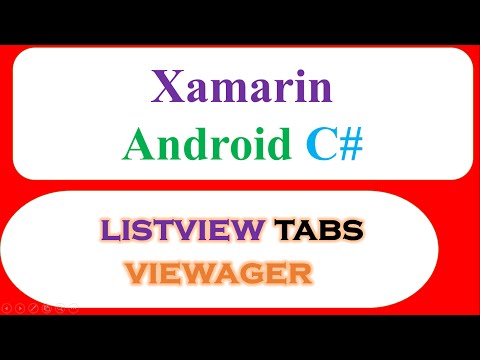 C# Xamarin Android Swipe Tabs ViewPager Ep.02 -  Fragments With ListViews