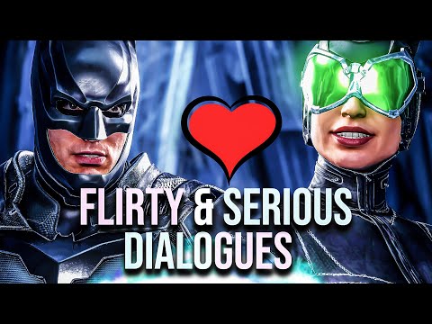 Batman & Catwoman Flirty & Serious Dialogues - Injustice 2 Character Interactions