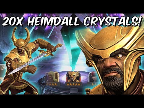 20x 5 Star Heimdall & Red Skull Featured Crystal Opening! - Marvel Contest Of Champions
