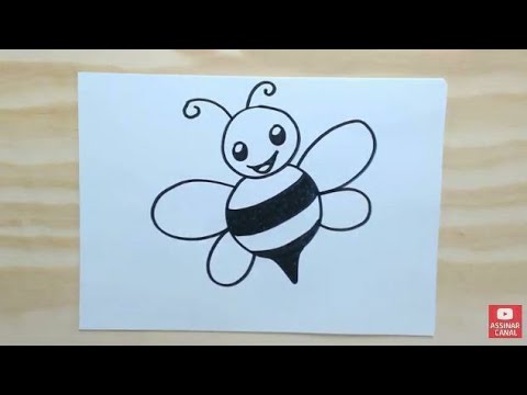 COMO DESENHAR UMA ABELHA BEM FÁCIL | desenhos fáceis para criancas