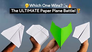 I Made 4 Super Cool Paper Airplanes! 🚀🔥 (Easy & Fast Flying) 4 Designs, 1 Winner - Watch Them Fly!