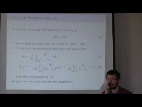mgr Jacek Grela "Dynamics of eigenvalues and eigenvectors of random matrices"