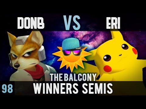Melee @ the Balcony 98 - Winners Semis ft. DonB (Fox) VS Eri (Pikachu)