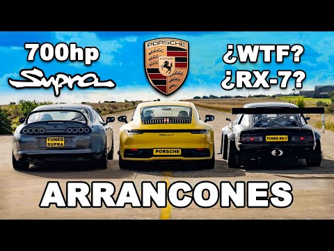 Supra de 700 hp vs RX-7 de 840 kg vs Porsche 911: ARRANCONES