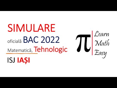 Simulare Matematica Iasi BAC Tehnologic Ianuarie 2022