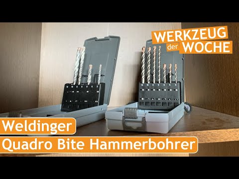 WELDINGER Quadro Bite Hammerbohrer | armierten Beton & Naturstein | SDS-Plus | Werkzeug der Woche