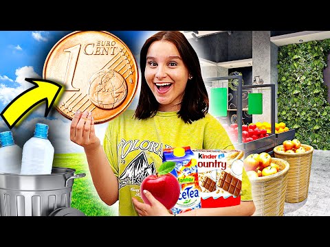 1 TAG lang nur mit 1 CENT überleben ! 😳 - Celina