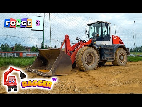 👷🏻 Der ultimative Bagger-Spaß 🤩 Bagger und Baumaschinen lernen, Kipper, Radlader, Kran,