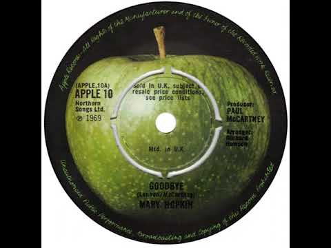 UK New Entry 1969 (63) Mary Hopkin - Goodbye
