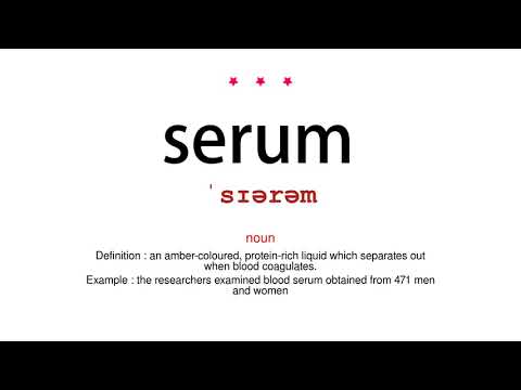 How to pronounce serum - Vocab Today