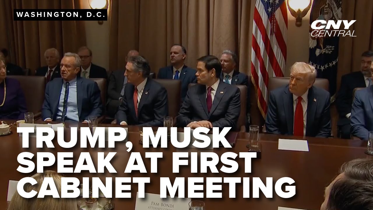 Trump's First Cabinet Meeting: Updates on Russia-Ukraine war, 25% EU tariff, federal layoffs