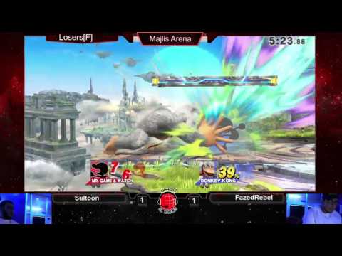 SSB4 @ Al Majlis 15/1: Sultoon (G&W, Olimar) vs Fazed Rebel (DK, Dark Pit) - LF