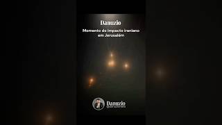Momento do impacto iraniano em Jerusalém