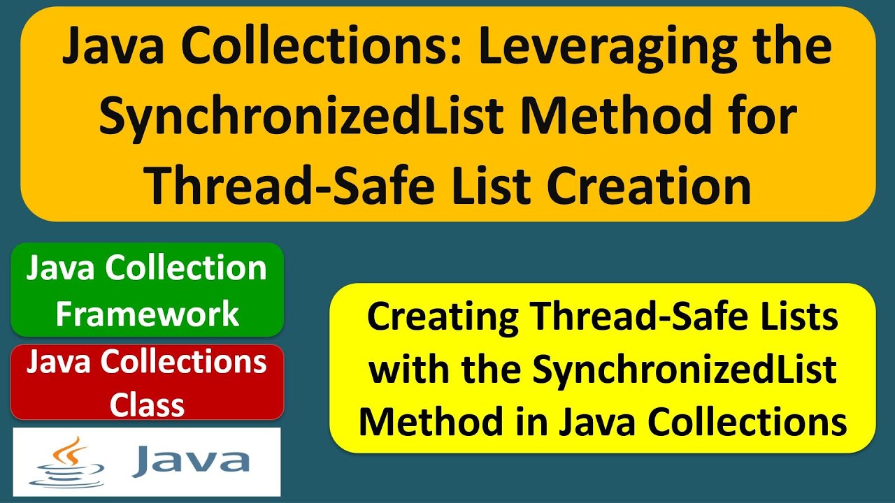 Java Collections: Leveraging the SynchronizedList Method for Thread-Safe List Creation