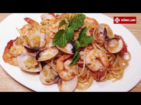 Ô mai Hồng Lam - Hướng dẫn làm Mỳ ý hải sản