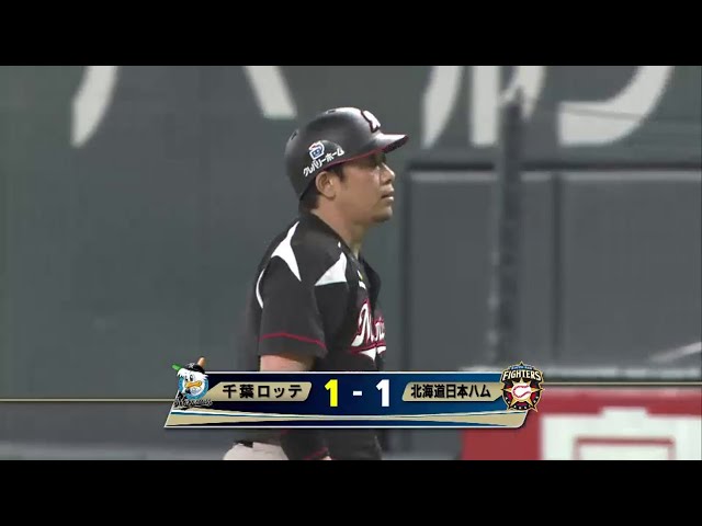 5回表 マリーンズの4番サブローが勝負強く同点タイムリー!!  2014/5/17 F-M