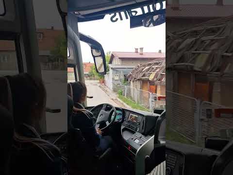 Bosnian girl drive bus