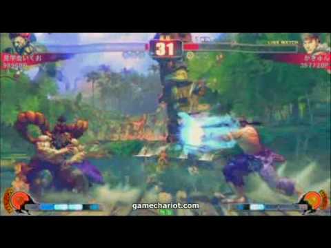 SF4 112808 - Kengakukai Ikuo (Akuma) vs Kaqn(Ryu)