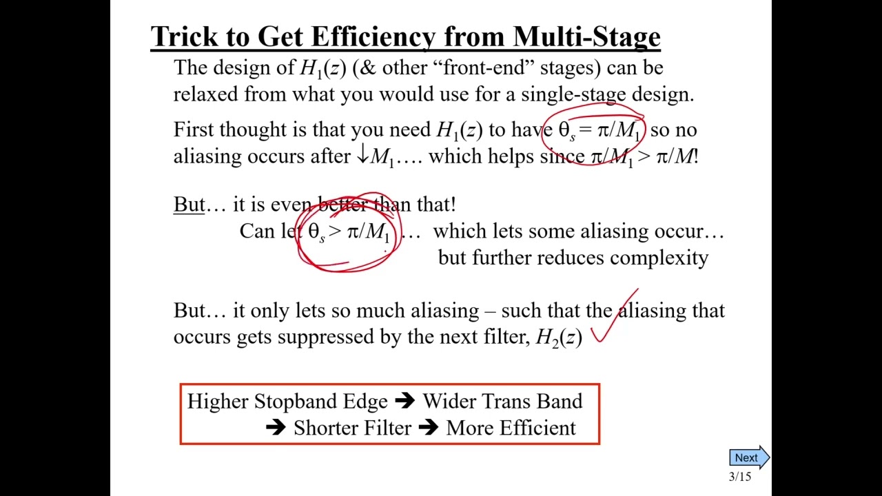 EECE 525 DASP: I DSP 6 Sample Rate Conversion   Multistage Methods