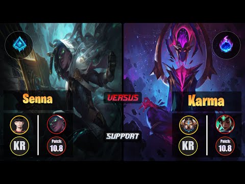Irove SENNA (Support) [Glacial Augment] VS KARMA - Challenger KR Patch 10.8