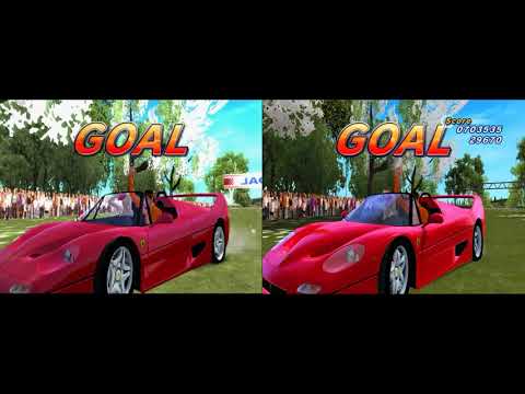 OutRun 2 SP endings comparison, PS2 vs PC