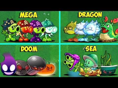 Random 16 Team 4 Plants Vs All Zombies - Who Will Win? - Pvz 2 Team Plant vs Team Plant