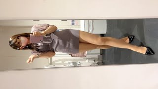 【パンチラ】身体にピッタリミニスカートワンピ【ミニスカ、よそきわちゅーぶ】