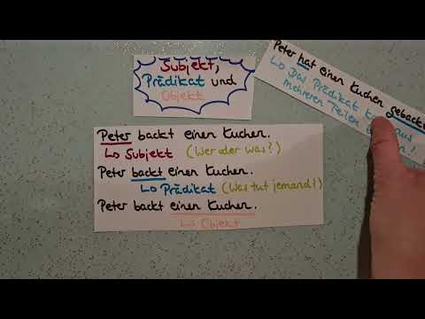 Satzglieder Teil 1 Subjekt, Prädikat, Objekt