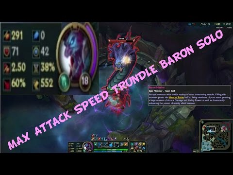 MAX ATTACK SPEED TRUNDLE SOLO BARON