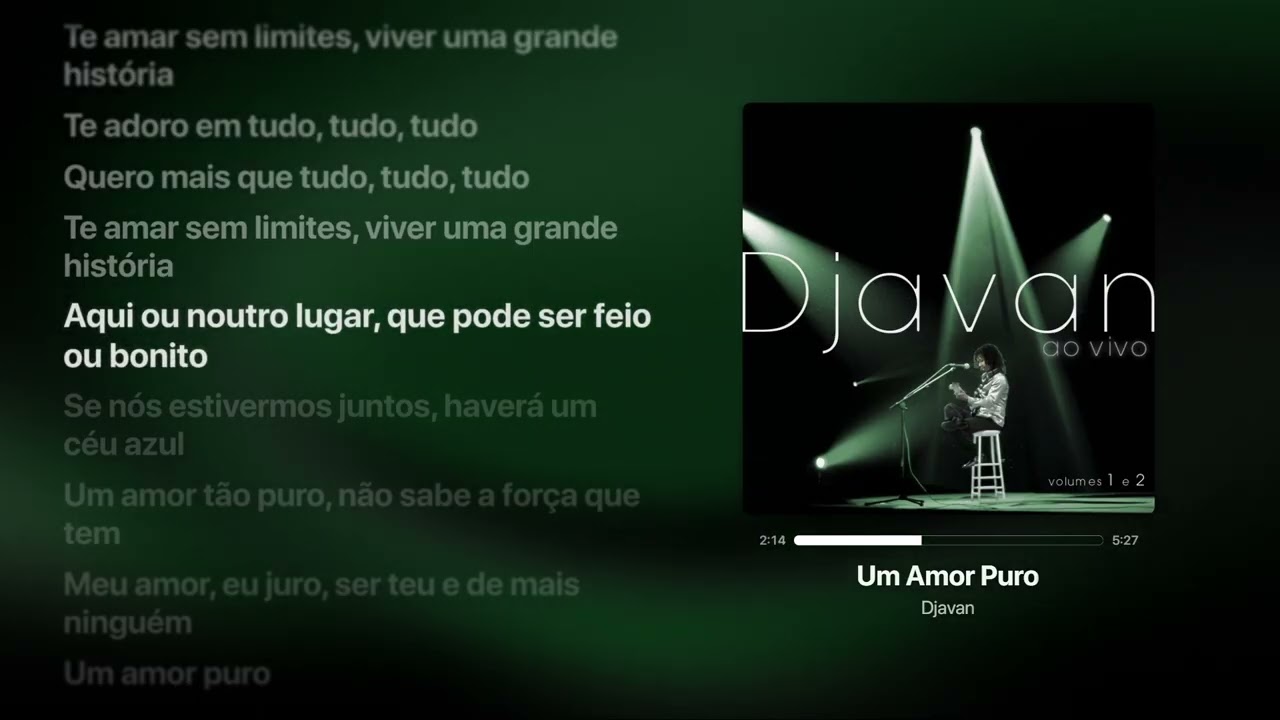 Djavan - Um amor puro [Letra]