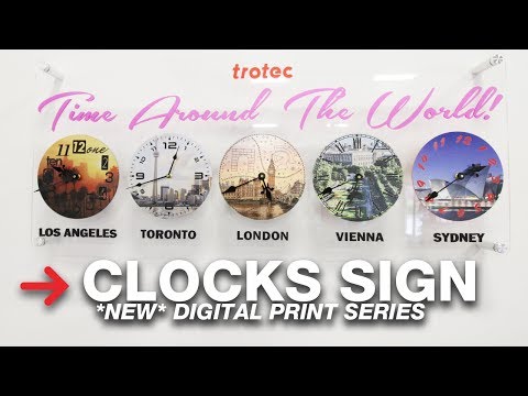 UV Printed and Laser Cut Clocks | Digital Print Series